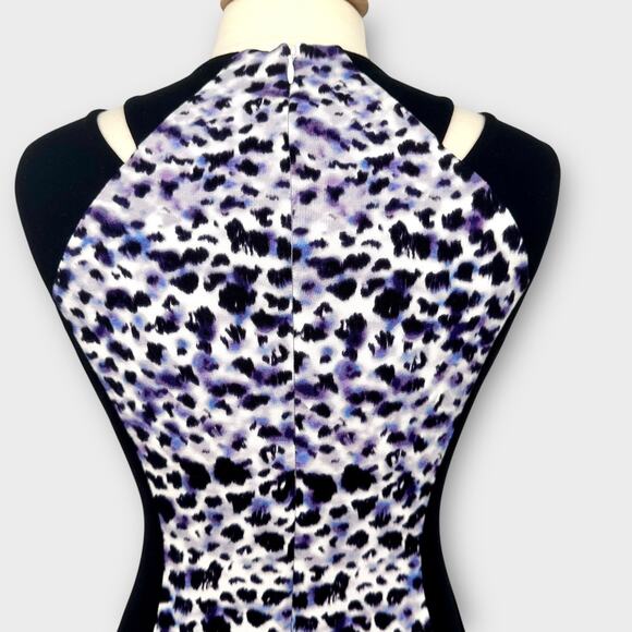 Cache Abstract Animal Print Bodycon Sheath Dress Sz 10 Sexy Glam Y2K Mob Wife - Picture 6 of 11